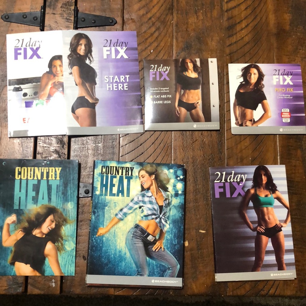 21 day fix and country heat beach body workout videos